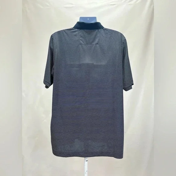PAGE & TUTTLE Men’s navy stripe golf polo size XL - Picture 6 of 12